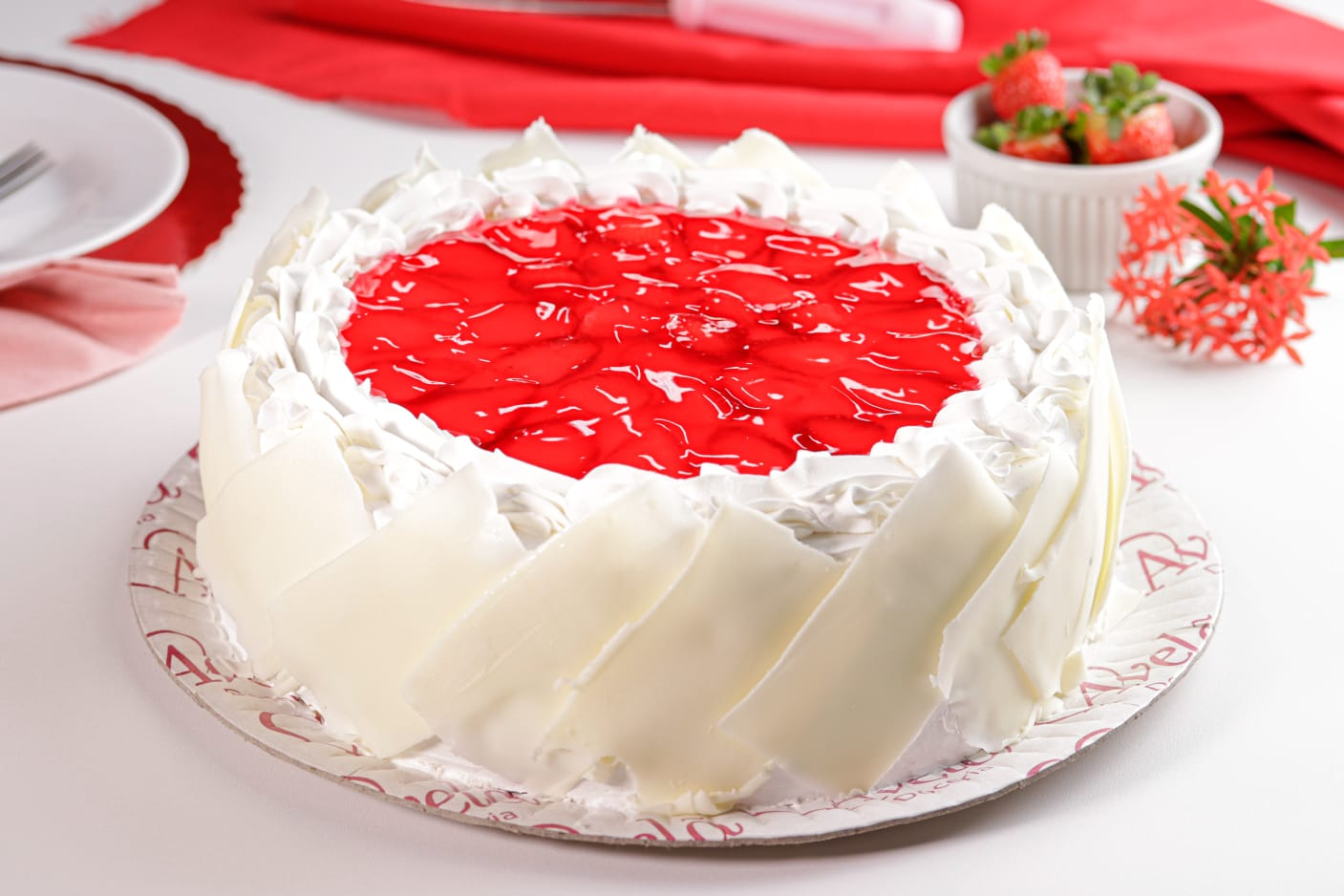 Torta Espelhada morango